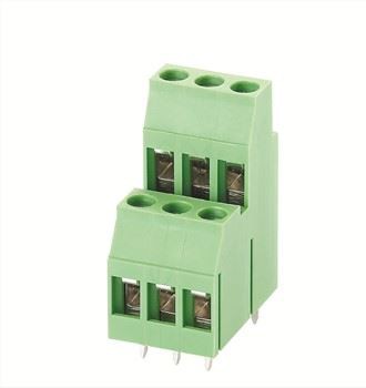 Double ranje kaj kranpon tèminal blòk 5.0mm 5.08mm